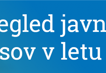 Pregled javnih razpisov v letu 2022