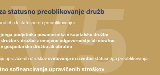 Vavčer za statusno preoblikovanje družb