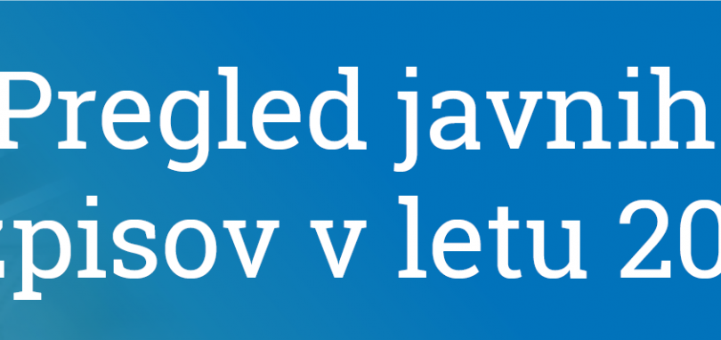Pregled javnih razpisov v letu 2022