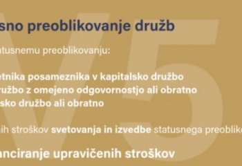 Vavčer za statusno preoblikovanje družb